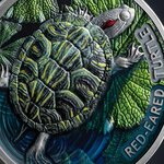 Pièce de monnaie en Argent 2 Dollars g 62.2 (2 oz) Millésime 2024 Lifelong Journey RED EARED TURTLE