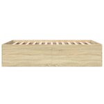vidaXL Cadre de lit chêne sonoma 120x200 cm bois d'ingénierie