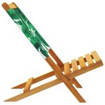 vidaXL Chaises de jardin pliantes lot de 6 vert tissu et bois massif