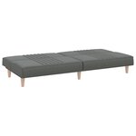 vidaXL Canapé-lit gris foncé tissu