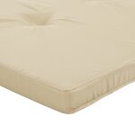 vidaXL Coussins de chaise longue lot de 2 beige tissu oxford