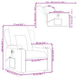 vidaXL Fauteuil inclinable de massage électrique cappuccino similicuir