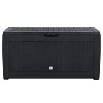 vidaXL Boîte de stockage jardin Anthracite 119x48x60 cm Polypropylène