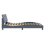 vidaXL Cadre de lit avec lumières LED gris foncé 120x200 cm velours
