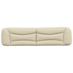 vidaXL Coussin de tête de lit crème 200 cm tissu
