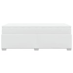 vidaXL Sommier à lattes de lit avec matelas Blanc 100x200cm Similicuir