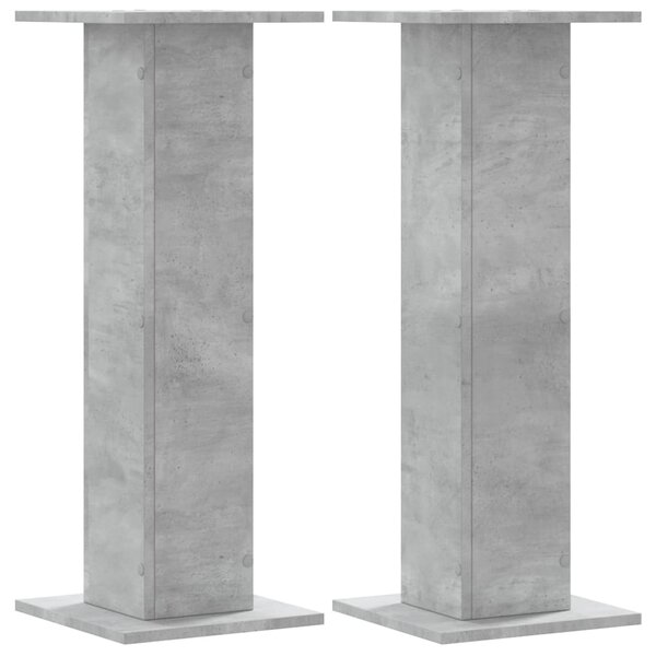vidaXL Supports pour plantes 2 Pièces gris béton bois d'ingénierie