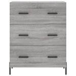 vidaXL Buffet haut Sonoma gris 69 5x34x180 cm Bois d'ingénierie