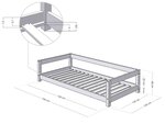 Lit simple sommier blanc 120 x 190 cm