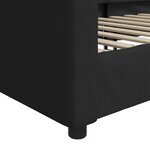 vidaXL Lit de repos noir 90x200 cm tissu