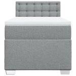 vidaXL Sommier à lattes de lit et matelas Gris clair 90x190 cm Tissu