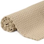 vidaXL Tapis rectangulaire Naturel 120x180 cm Coton