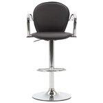 vidaXL Tabourets de bar avec accoudoir lot de 2 noir similicuir