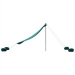 vidaXL Auvent de plage avec ancres de sable vert 214x236 cm