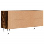 vidaXL Meuble TV chêne fumé 104x35x50 cm bois d'ingénierie