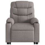 vidaXL Fauteuil inclinable de massage électrique Taupe Tissu