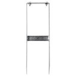 vidaXL Piquets de clôture de sol 2 Pièces pour clôture en WPC Acier 40 cm