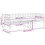 vidaXL Lit de jour Marron miel 90x200 cm Bois de pin massif