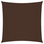 vidaXL Voile de parasol tissu oxford carré 2x2 m marron