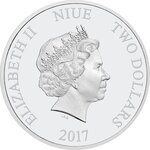 Pièce de monnaie 2 Dollars Niue 2017 1 once argent BE – Obi-Wan Kenobi