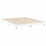 vidaXL Cadre de lit blanc 120x200 cm bois d'ingénierie