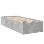 vidaXL Cadre de lit gris béton 100x200 cm bois d'ingénierie