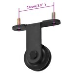 vidaXL Kit de quincaillerie de porte coulissante SKIEN 200 cm noir