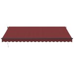 vidaXL Auvent rétractable automatique avec LED bordeaux 450x300 cm