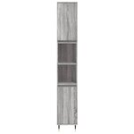 vidaXL Ensemble de meubles de salle de bain 3 Pièces Sonoma gris