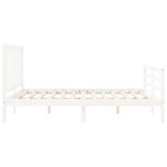 vidaXL Cadre de lit avec tête de lit blanc 160x200 cm bois massif