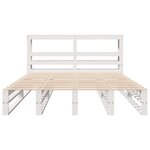vidaXL Cadre de lit sans matelas blanc 140x190 cm bois de pin massif