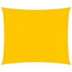 vidaXL Voile d'ombrage 160 g/m² carré jaune 4x4 m PEHD