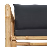vidaXL Salon de jardin 4 Pièces avec coussins Bambou