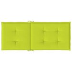 vidaXL Coussins de chaise de jardin à dossier haut lot de 6 vert vif