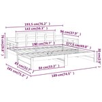 vidaXL Lit coulissant Bois de pin solide 2x(90x190) cm