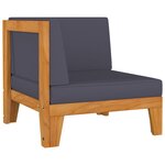 vidaXL Salon de jardin 7 Pièces avec coussins Bois d'acacia solide