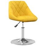 Vidaxl chaises à dîner pivotantes 2 pcs jaune moutarde velours