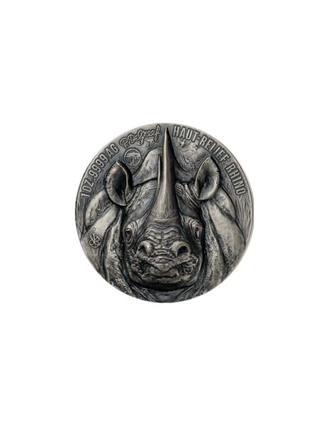 RHINO Big Five 1 Oz Silver Coin 1000 Francs Ivory Coast 2024