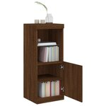 vidaXL Buffet avec lumières LED chêne marron 41x37x100 cm