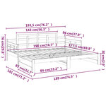 vidaXL Lit coulissant Marron miel Bois de pin solide 2x(90x190) cm