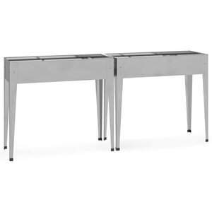 vidaXL Jardinières 2 Pièces Acier galvanisé