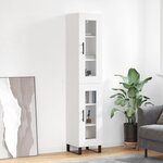vidaXL Buffet haut Blanc 34 5x34x180 cm Bois d'ingénierie