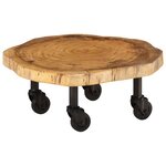 vidaXL Table basse Bois d'acacia massif 60 x 55 x 25 cm