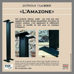 "LE  AMAZONE"  poteau universel pour boîte aux lettres. Glissières pour lames décoratives Décolame