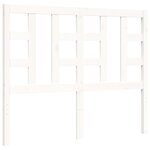 vidaXL Cadre de lit avec tête de lit blanc 120x200 cm bois massif