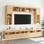 vidaXL Meuble TV mural avec lumières LED chêne sonoma 60x30x40 cm