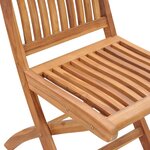 vidaXL Chaises pliables de jardin avec coussins lot de 6 Bois de teck