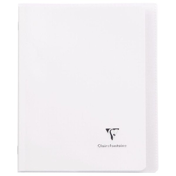 Cahier KOVERBOOK piqûre 96 pages seyès 90 g  couverture pp avec protège-cahier rabat incolore  17 x 22 cm  CLAIREFONTAINE