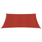 vidaXL Voile d'ombrage 160 g/m² Rouge 3x3 m PEHD