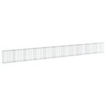 vidaXL Panier gabion avec couvercle 1100x50x100 cm fer galvanisé